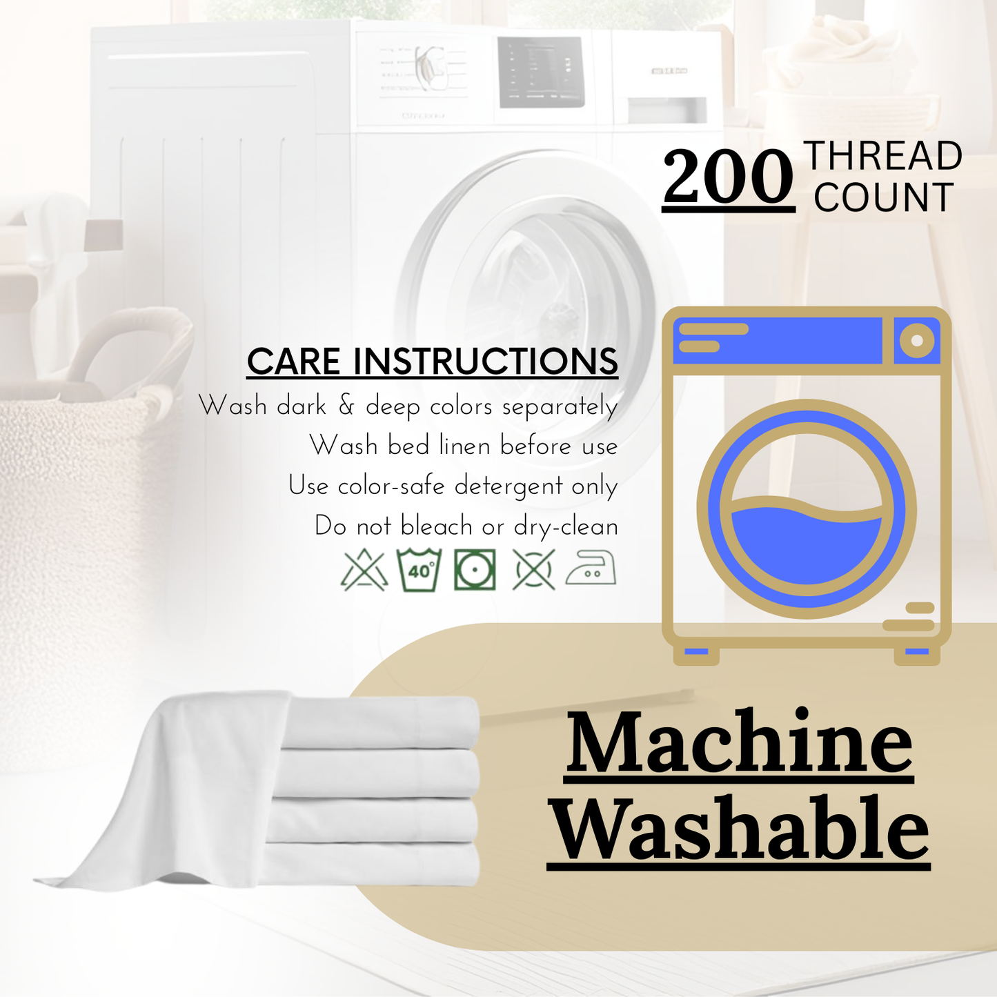 100% Egyptian Cotton Fitted Sheet 25cm Extra Deep Mattress Pocket 200 Thread Count Ultra-Soft, Breathable & Wrinkle-Free Hotel-Quality Bottom Fitted Sheet for Single, Double & King Size Bed, Color White