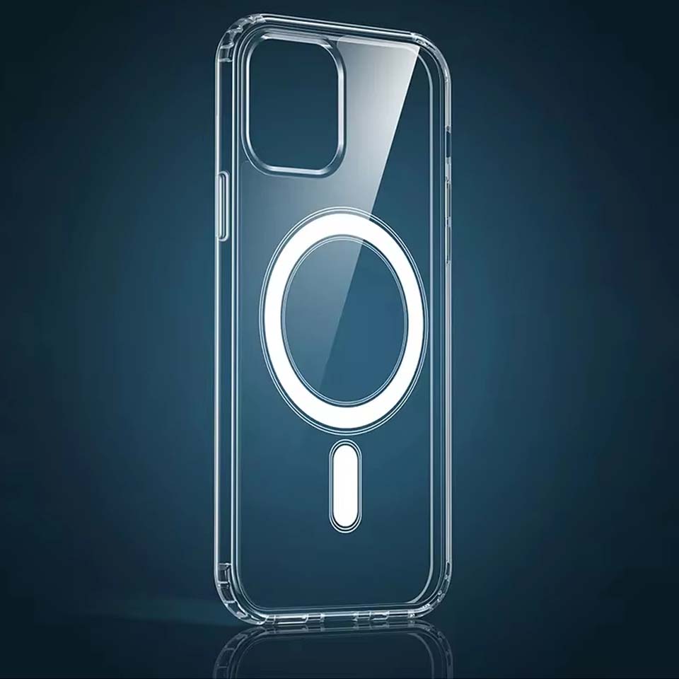 iPhone 16 Pro Transparent Mobile Phone Cases Shockproof Magnetic Clear Phones Cover