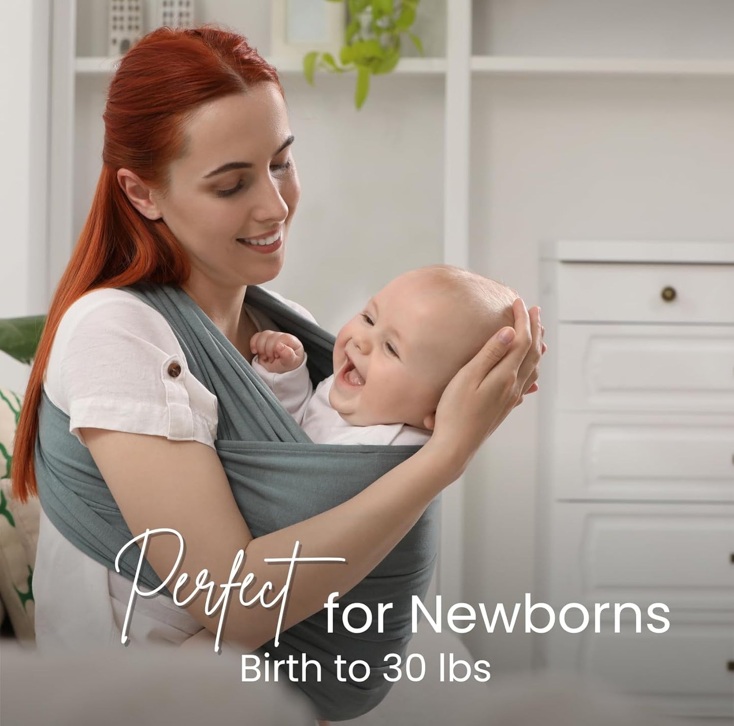 Lightweight Baby Wrap Carrier for New born, Infant - Breathable, Stretchy Baby Sling, Hands Free, Breastfeeding Baby Carrier Wrap, Baby Carriers - Birth to 3, Color Purple