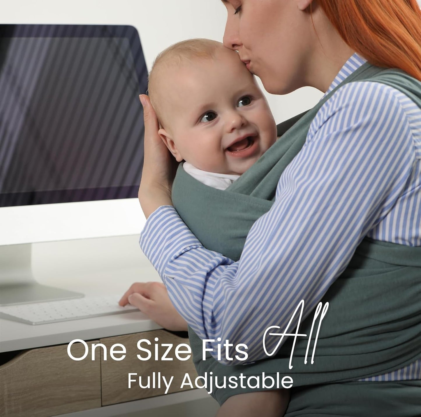 Lightweight Baby Wrap Carrier for New born, Infant - Breathable, Stretchy Baby Sling, Hands Free, Breastfeeding Baby Carrier Wrap, Baby Carriers - Birth to 3, Color Fuchsia