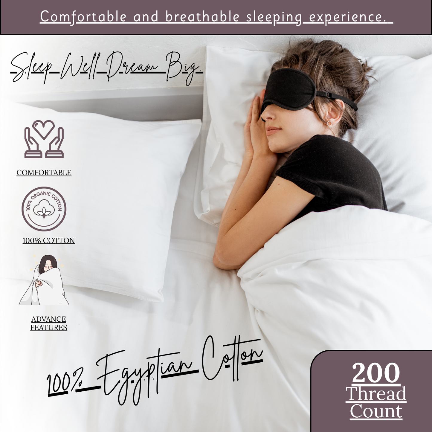100% EGYPTIAN COTTON DUVET COVER BEDDING SET QUILT COVERS SINGLE DOUBLE KING, Color White